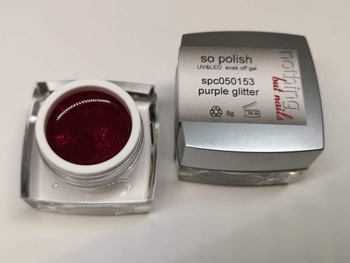 SO POLISH purple glitter, 5g tiegel
